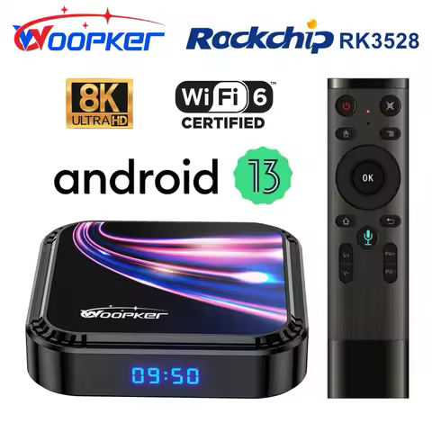 Woopker Android 13 TV Box K52 Rockchip RK3528 Smart TV Box Support 8K Wifi6 BT5.0 YouTube Google Voi
