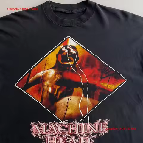 Vintage 95 Machine Head Euro Tour T Shirt Black Cotton All size S 345XL HRS45 vintage Washed designe