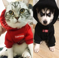 Baju Jaket Anjing Kucing Hewan Lucu Supreme Kaos Dog Cat Shirt