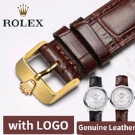 20mm 21mm Leather Watch Strap for Rolex Submariner Daytona Cowhide Leather Band 18mm 19mm Watch Bracelet with Logo
