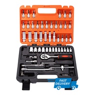 53 Pcs 1/4inch DR.Socket Set Combination Chrome Vanadium Steel Tools With Heavy Duty Case (CR-V)