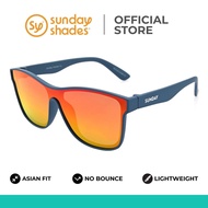 Sunday Shades Riptide Flare Asian Fit, Bounce Free Unisex Sunglasses. Shades for Running, Kayaking, 