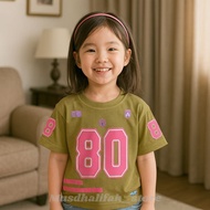Girls' Jersey Tops - Children's T-shirts 1-14 years - Trendy Jersey Model Children's T-shirts