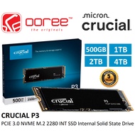 CRUCIAL INT SSD P3 PCIE M.2 2280 NVMe PCIE GEN 3 x4 INTERNAL SOLID STATE DRIVE - 4TB (CT4000P3SSD8)