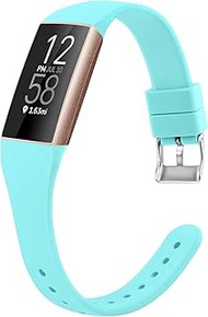 Funeng Replacement Band Compatible with Fitbit Charge 4/Charge 3/Charge 3 SE Bands, Slim Soft Silicone Wristbands Straps for Women Men, Single Sport Bands for Fitbit Charge 3 with Multiple Colour