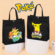 Pokemon Pikachu Japanese Anime Print Student School Bag Cartoon Waterproof Oxford Cloth Tuition Bag 