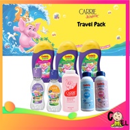 Carrie Junior Baby Oil 50ml/ Head to Toe 90ml / Talcum Powder 75g/ bedak bayi / shampoo / Travel Pac