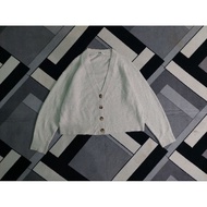 Unicolo Souffle Yarn Broken White Cardigan Size XL