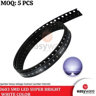MERAH LED 0603 SMD WHITE SUPER BRIGHT WHITE LED SMD 0603 SUPER BRIGHT RED easywa53 guaranteed