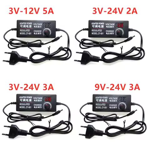 AC DC Power Supply 3V 5V 9V 12V 24V 36V 1A 2A 3A 5A 10A Adjustable Transformers 220V To 12V Power Su