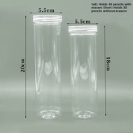 WUUJIA+ | Transparent Cylinder PET PVC Pencil Container