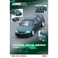 IN64-EKS-Green-INNO64 1/64 Honda Civic Ferio Si (EK) Green