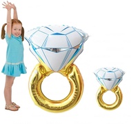Diamond Ring Shape Aluminum Foil Balloon Valentine Wedding Marriage Engagement Decoration Decor