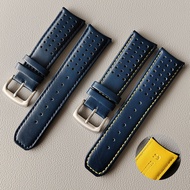 22mm 23mm Top Layer Genuine Leather Watch Strap for CITIZEN Blue Angels AT8020-03L AT9031-52L JY8078