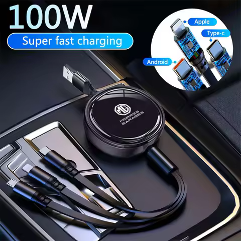 3 In 1 Micro USB Type-C Charging Car Cable Charger For MG Hector RX5 RX8 Gundam 350 550 Morris Garag