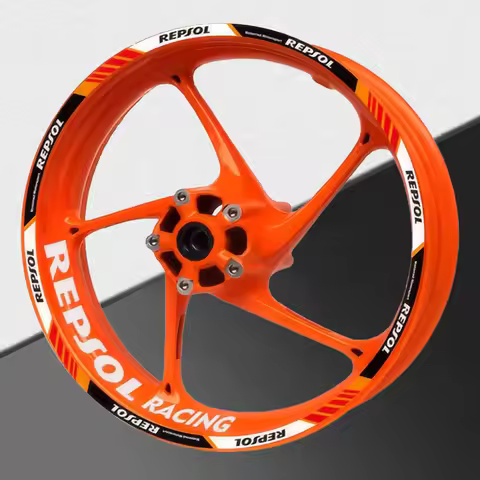 Wheel Hub Decoration Motorcycle Repsol HRC CBR CB Frame Strip Reflective Stickers Waterproof Decal F