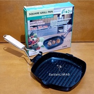 Square Grill Pan 20Cm SINDA - SNI Folding Frying Pan BBQ Grill