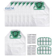 For VK200 FP200 Parts for  Kobold Vacuum Cleaner Bag Replacement Filter 8 VK200 Bags+2 HEPA Filters+