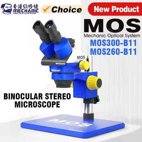 MECHANIC MOS300-B11 HD trinocular Stereo Microscope With 4K Camera kits for Mobile Phones Computer M