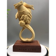 Box Boxwood Carving Wedding Gift Decoration Creative Wedding Decoration Anniversary Gift for Wife Gi