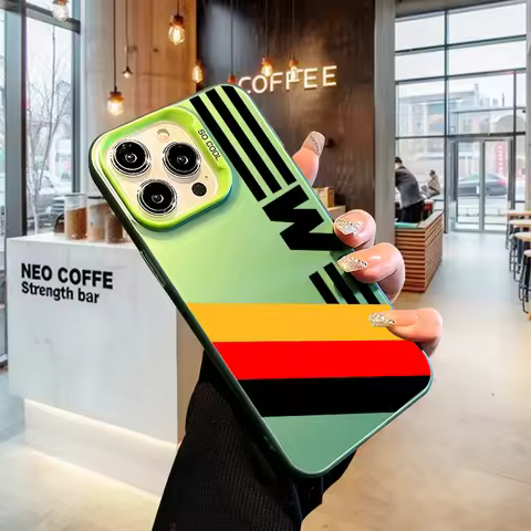 New Fashion Style Phone Case for iPhone 17 AIR 16 15 14 13 Pro 12 11 Pro Xs X XR Max Laser Hard PC+T