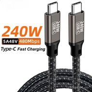 0.5m 3m USB Cable 5A 240W Fast Charging C-Type PD3.1 100W Braided Mobile Phone Data O0RV