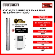 PAM AIR SOLAR 4SS5.5-100-144-1100A/D 4"6" AC/DC SS IMPELLER SOLAR PUMP