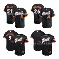 Ready Stock Fast ShippingGiants City Edition Black 26 #Chapman No. 51 J HLEE Lee Jung Thick 5#棒球服 MM
