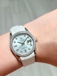 <鉑金><冰藍69長方石><原裝鑽石圈及足鉑金帶> Day-Date 118346 Platinum Pt950 DayDate Rolex (128235 128236 128238 128239 