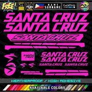 STA CRUZ Bike Frame Set Decals Stickers MTB MORE COLORS VINYL