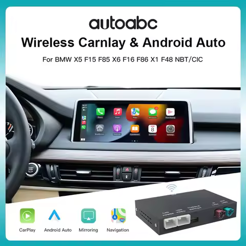 2025 New Wireless CarPlay for BMW X5 F15 F85 X6 F16 F86 X1 F48 2010-2017 NBT/CIC with Android Auto M