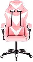 PC Computer Video Chair，High-Back Gaming Racing Office Seat Ergonomic Design with Adjustable Height and Lumbar Support (Color : Red white) Decoration