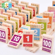 Baby Literacy Building Blocks 100 Number Operation Dominoes Children's Educational Toys 1-2-3-6 One 