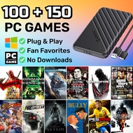 Harddisk PC Game Plug & Play (500GB) 100 Modern Games + 150 GameHouse Playnite Portable HDD Windows