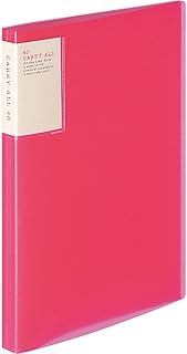 KOKUYO File Clear Book Carryall Fixed Back Pocket A4 40 Pocket Pink La-5003P