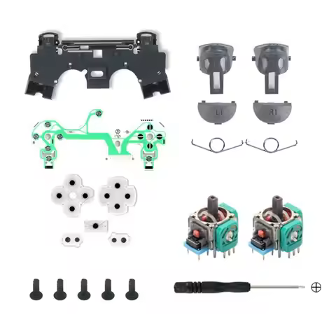 Y23A-3D Joystick Kit For PS4 Game Console JDS 040 L1 R1 L2 R2 Trigger Button Conductive Rubber Condu