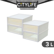 Citylife 3L Stackable Storage Chest Drawers box Home Organizer Drawer Plastic Cabinet G-5210