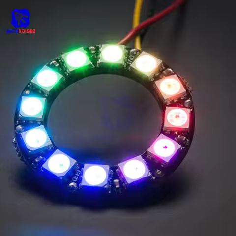 diymore 12 Bits RGB LED Ring WS2812 WS2812B 5050 RGB LED Spot Integrated Driver Control Serial Modul