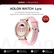 Aolon Lyra Smart Watch Women 18k Gold-Plated Case HD Bluetooth Call Custom Wallpapers IP67 Waterproo