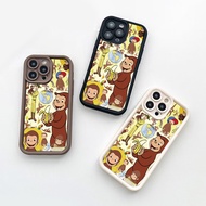 Curious George phone case for iPhone 16 15 14 13 12 11 Pro max silicone soft case cute shockproof an