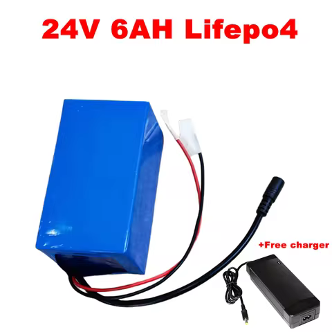 Gtk 25.2V 24V 6AH 6A 6000mah lithium lifepo4 battery pack power supply with BMS and 1A charger