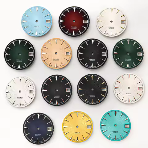 28.5mm Claw Markers Cocktail Watch Dial Radial Texture For Seiko Presage NH35 Automatic Movement Gra