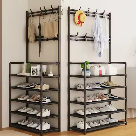 Floor Standing Coat Rack Garden Furniture Clothes Hanger Shelves for Coat and Clothes Office Chairs 