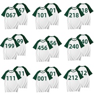 New 2022 Squid Game Sportswear Role Play Costume Short Sleeve 456