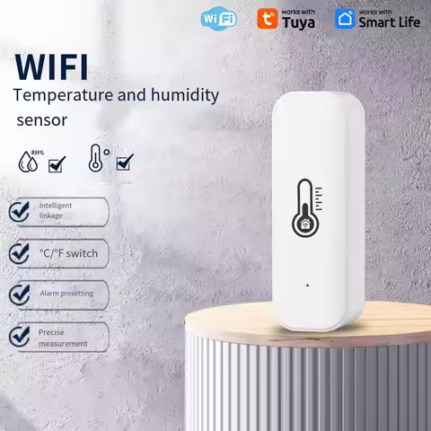 Tuya Wifi Temperature And Humidity Sensor APP Monitoring For Alexa Google Home Assistant