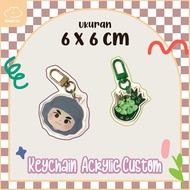 Custom acrylic keychain 6x6cm| Acrylic Keychain | Acrylic Charm size 6x6 cm UV PRINT
