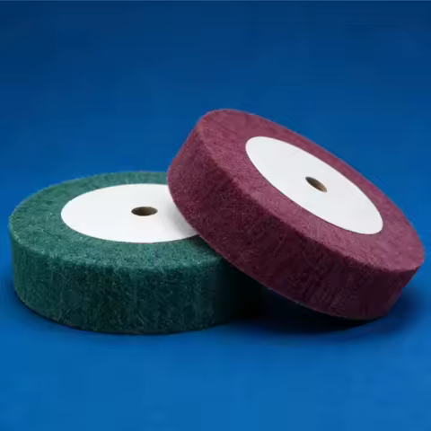 150/200mm Grit Nylon Fiber Flap Polishing Wheel Disc, Non-Woven Abrasive Buffing Pad Abrasive Scouri