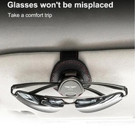 Leather Alloy Car Sun Visor Sunglasses Case Eyeglasses Card Storage Clip For Genesis Essentia G70 GV