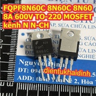 5pcs FQPF8N60C FQP8N60C 8N60C 8N60 8A 600V TO-220F TO-220 N-channel MOSFET kde6175