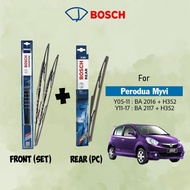 Bosch Advantage Front + Rear Wiper Blade Set for Perodua Myvi Gen1/2 (2005–2017) | BA2117 + H352 | B